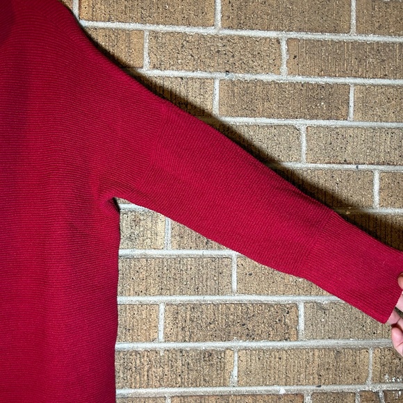 Free People Ottoman Slouchy Long Sleeve Tunic Oversized Red Wine Size M - Picture 5 of 7